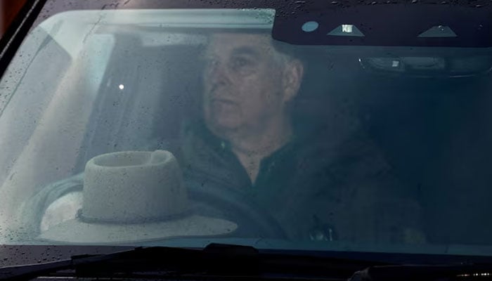 Andrew Mountbatten-Windsor seen driving in Windsor, as the U.S. Justice Department has released more records tied to the late financier and convicted sex offender Jeffrey Epstein, in Windsor, Britain, February 1, 2026.—Reuters