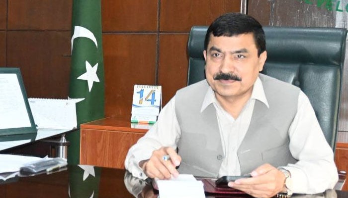 Small Industries Development Board (SIDB) Managing Director Abdul Hameed Khan looks on during a meeting on May 14, 2026. — Facebook@KPSIDB