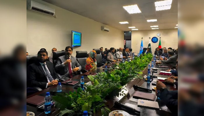 An image from an academic delegation from Bangladesh, led by Professor Dr Mamum Ahmed, Chairman of the University Grants Commission of Bangladesh, visits NUML on May 22, 2026. —  Screengrab via Facebook@NUMLOFFICIALPAGE