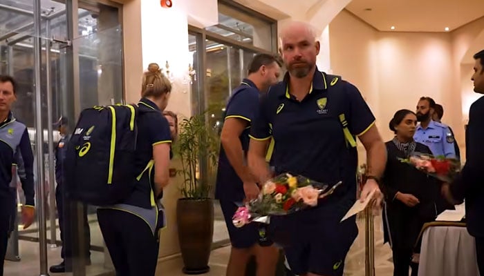 Australia’s cricket team arrives in Islamabad on May 22, 2026. —  Screengrab via Facebook@PakistanCricketBoard