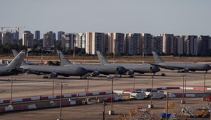 US Air Force tanker aircraft are lined up at Ben Gurion International Airport in Lod, near Tel Aviv, Israel, May 19, 2026. — Reuters