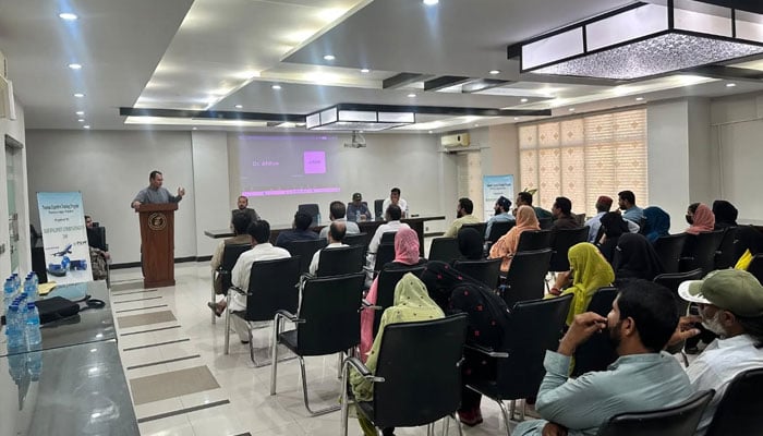 Participants attending the National Exporters Training Programme (NETP) in Hub, organised by TDAP in collaboration with the Lasbela Chamber of Commerce and Industry (LCCI) and the National Rural Support Programme (NRSP), May 18, 2026. —Facebook@tdapofficial