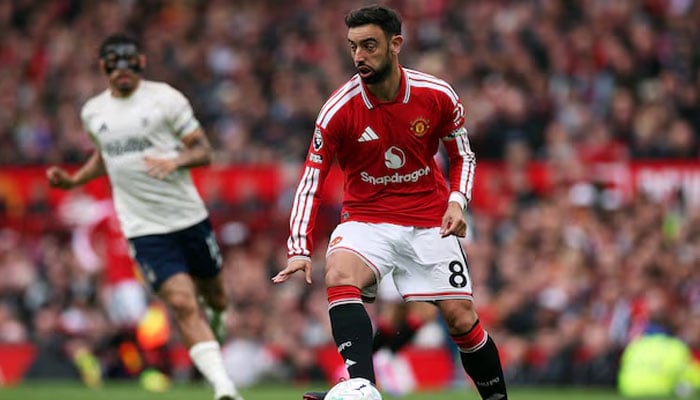 Manchester Uniteds Bruno Fernandes in action. —Reuters/File