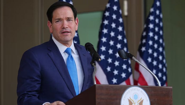 US Secretary of State Marco Rubio speaks at a dedication ceremony for an annex building at the US embassy in New Delhi, India, Saturday, May 23, 2026.—Reuters