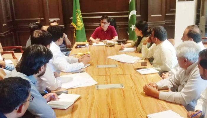 PHA Director General Raja Mansoor Ahmad chairs a meeting on May 24, 2026. —Facebook@PhaLahoreofficial