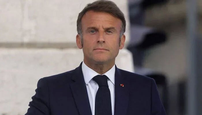 French President Emmanuel Macron delivers a speech during a ceremony commemorating the 80th anniversary of the Liberation of Paris next to the Denfert Rochereau Square in Paris, France, August 25, 2024. — Reuters