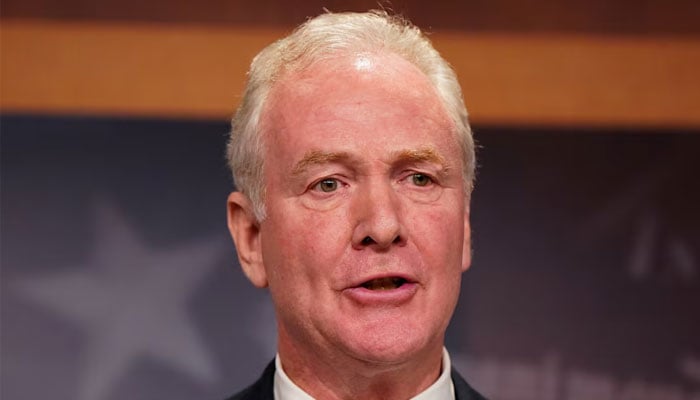 US Senator Chris Van Hollen (D-MD) leads a press conference regarding legislation that would block offensive US weapons sales to Israel, at the US Capitol in Washington, US, November 19, 2024. —Reuters