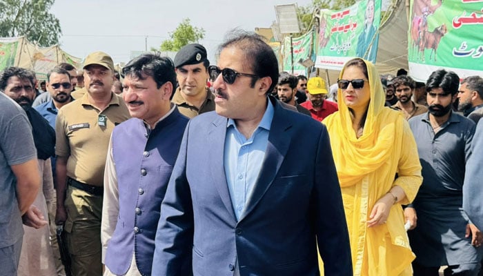 Punjab Local Government Minister Zeeshan Rafique is seen during a visit to the Wazirabadon May 24, 2026. — Facebook@Zeeshan.rafique7865