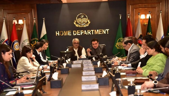 An image from the 53rd meeting of the Punjab Cabinet Committee on Law and Order was held at the Punjab Home Department on May 25, 2026. — Facebook@SalmanRafiquePK