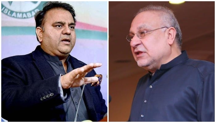 This collage shows NDC leaders Fawad Chaudhry (left) and Muhammad Ali Durrani. — Facebook@fawadchaudhryHussain/@Muhammad Ali Durrani/File