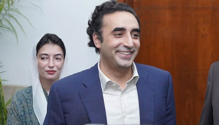 Pakistan Peoples Party Chairman Bilawal Bhutto-Zardari (right) and First Lady Aseefa Bhutto Zardari. — Facebook@Bilawalhouse/File