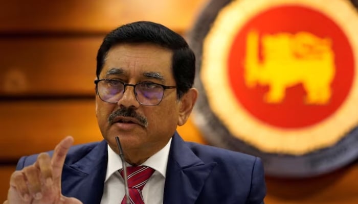 P. Nandalal Weerasinghe, governor of the Central Bank of Sri Lanka, speaks during a press conference in Colombo, Sri Lanka, May 26, 2026.—Reuters