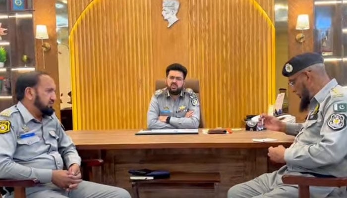 Chief Traffic Officer (CTO) Islamabad, Muhammad Sarfraz Virk, chairs a high-level review meeting on May 26, 2026. — Screengrab via Facebook@Islamabad Traffic Police Official