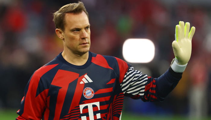Bayern Munichs Manuel Neuer during the warm up before the Champions League match against Paris St Germain at Allianz Arena in Munich on May 6, 2026. — Reuter