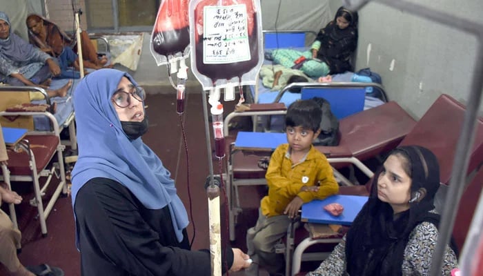 A view of the wards in hospital as a nurse is treating children suffering with Thalassemia on May 7, 2025. — Online