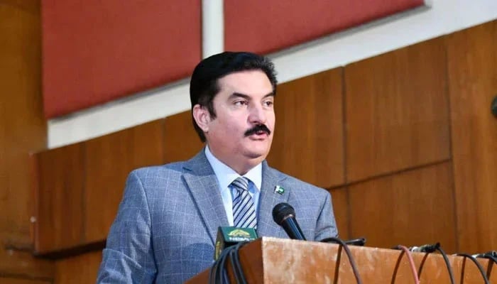 Governor KP Faisal Karim Kundi addresses an event on October 15, 2024. — Facebook@FaisalKarimKundi