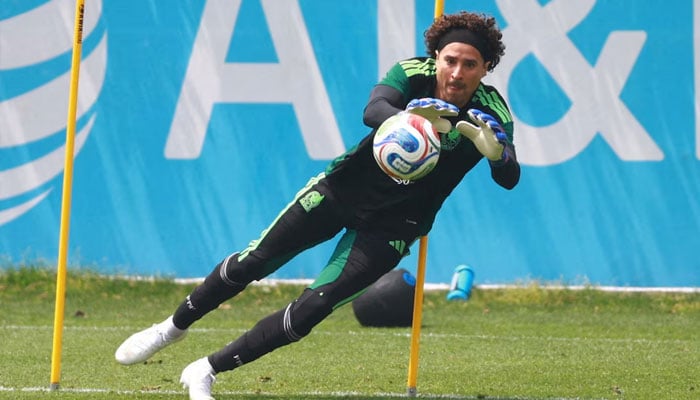Mexicos Guillermo Ochoa during training in Mexico City, May 13, 2026.—Reuters