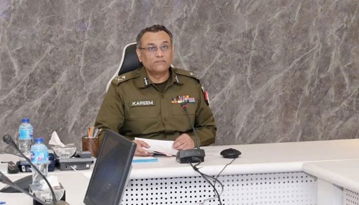 Inspector General Police Punjab Abdul Kareem chairs a meeting on February 18, 2026. —Facebook@punjabpolicecpo