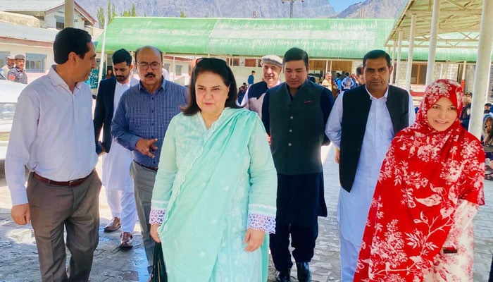 Chairperson Benazir Income Support Programme (BISP), Senator Rubina Khalid, during a visit to the Skardu on June 1, 2026. — Facebook@officialbisp