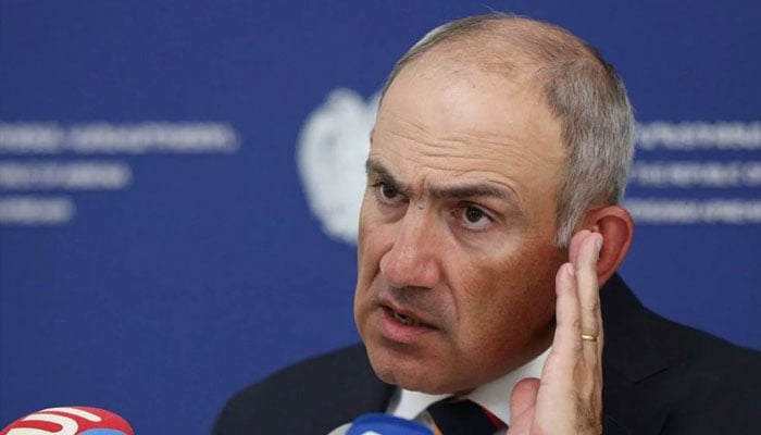 Armenias Prime Minister Nikol Pashinyan speaks to the media after a military parade marking Republic Day in Yerevan, Armenia, May 28. 2026. —Reuters