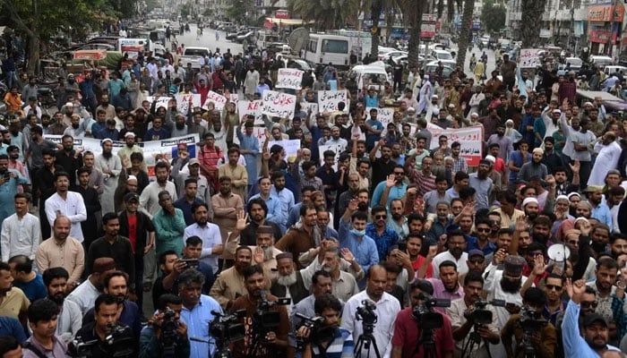 This representational image shows a protest. — AFP/File