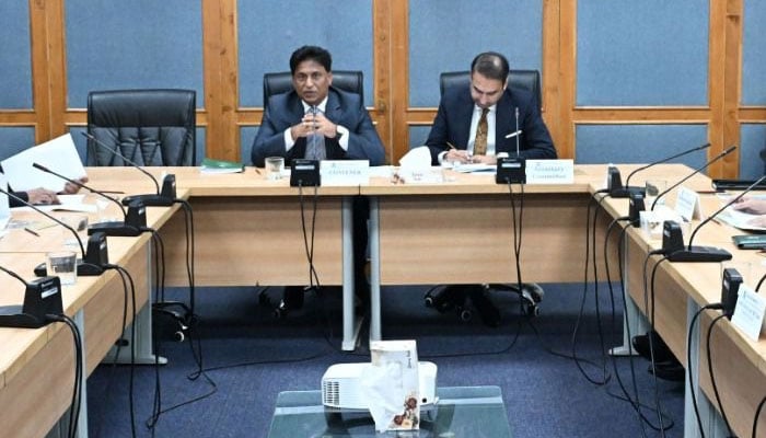 Senator Zamir Hussain Ghumro chairing the meeting of the Sub-Committee of the Senate Functional Committee on Devolution. —Facebook@Pakistansenate