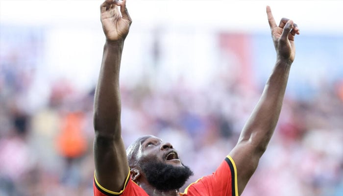 Romelu Lukaku celebrates after scoring against Croatia. —AFP/File