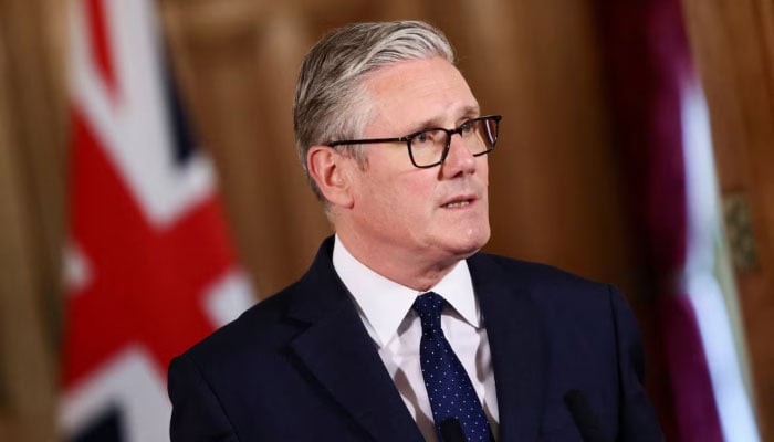 British Prime Minister Keir Starmer gives a media statement at 10 Downing Street in London, April 30, 2026. — Reuters
