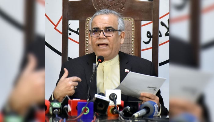 The Consul General of the Islamic Republic of Iran in Lahore, Mehran Movahed Far, is talking to the media at Lahore Press Club on June 5, 2026. — Online