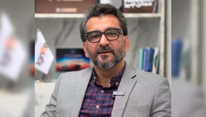 Newly appointed Chief Executive Officer (CEO) of Ignite, National Technology Fund Muhammad Bilal Abbasi, speaks during a video message. — Screengrab via YouTube@@IgniteNTF/File