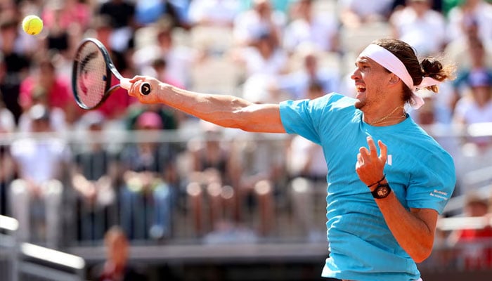 Germanys Alexander Zverev in action during his round of 16 match against Italys Luciano Darderi. —Reuters/File