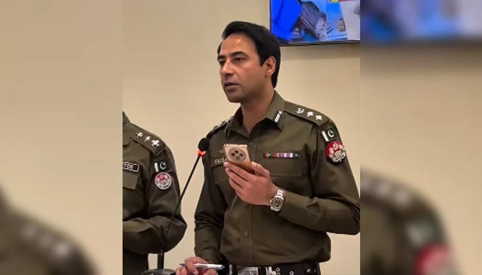 DIG (Operations) Faisal Kamran listens to complaints during an open court on June 5, 2026. — Screengrab via Facebook@DIGOpsLahore