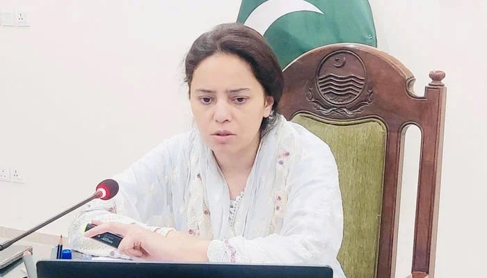 Lahore Division Commissioner Marryam Khan chairs a divisional meeting to review anti-dengue, anti-smog and flood relief operations on September 3, 2025. — Facebook@commissionerlahoredivision
