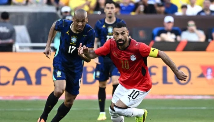 An undated picture of Egypts Mohamed Salah(right). — Reuters/File