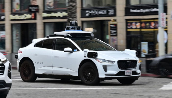 A Waymo self-driving taxi on Hollywood Boulevard in Los Angeles. — AFP/File