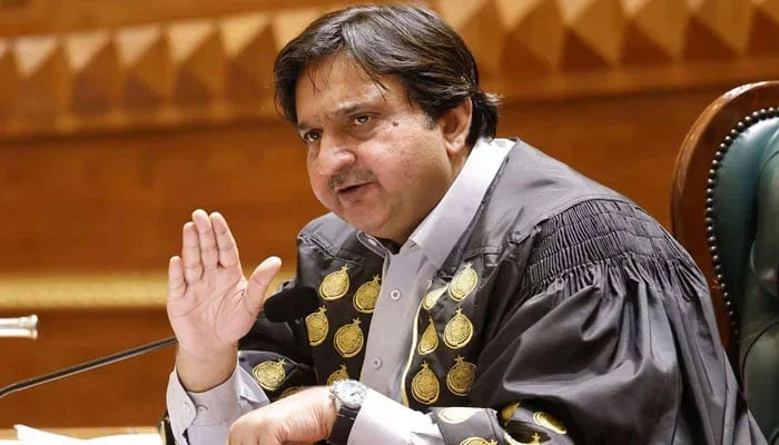 Punjab Assembly Speaker Malik Ahmad Khan pictured during an assembly session in this image released on June 24, 2024. — Facebook@MalikMAhmadKhan