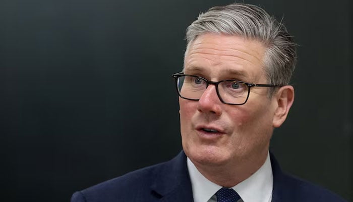 Britains Prime Minister Keir Starmer meets construction apprentices during a visit to London South Bank Technical College in London, Britain, May 12, 2026.—Reuters