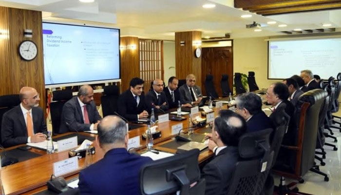 A meeting of the Professional Association of Insurance Surveyors of Pakistan (PAISP). —Facebook@InsuranceAssociationofPakistan/File
