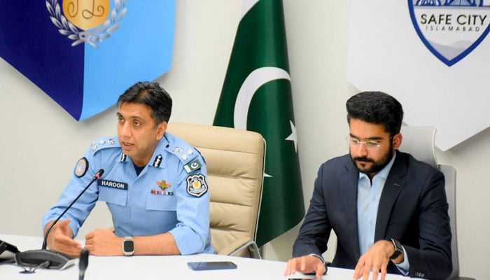 Director General Safe City and DIG Traffic Muhammad Haroon Joya chairs a high-level meeting at Safe City Islamabad on June 9, 2026. — APP