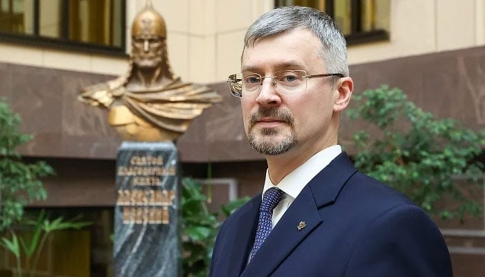 Russian Ambassador to Pakistan Albert P. Khorev looks on in this image. — pakistan.mid.ru/File
