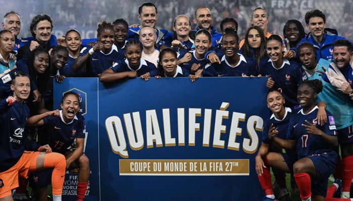 Frances women players posing for the photo. —AFP