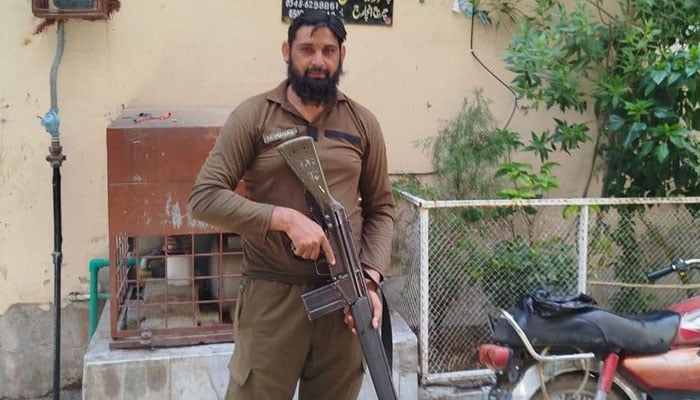 A Punjab Police personnel stands alert in this image on June 7, 2026. — Facebook@punjabpolicecpo