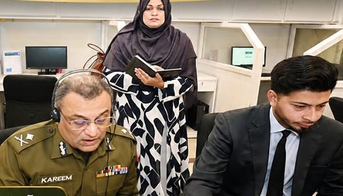 IG Abdul Kareem is seen in the IGP Complaint Centre on June 10, 2026. — Facebook@punjabpolicecpo