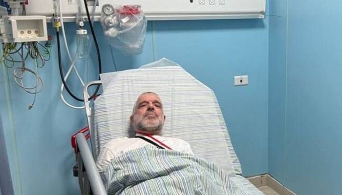 Hassan Yousef, 71, admitted in a hospital in Ramallah, where he resides. — X/@qudsn/File