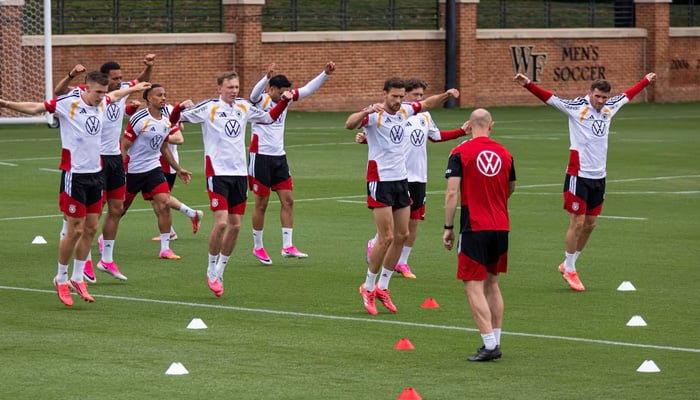 Germany players during training. — Reuters/File