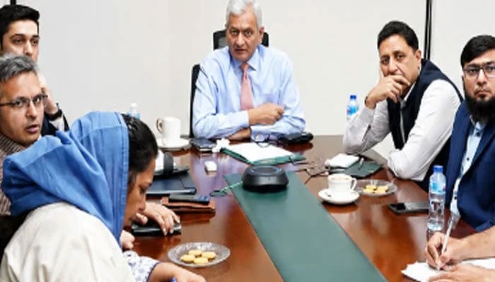Secretary Youth Affairs and Sports, Punjab, Fazlur Rehman, presides over a meeting at the Punjab Stadium on June 8, 2026. — Facebook@SportsBoardPunjab