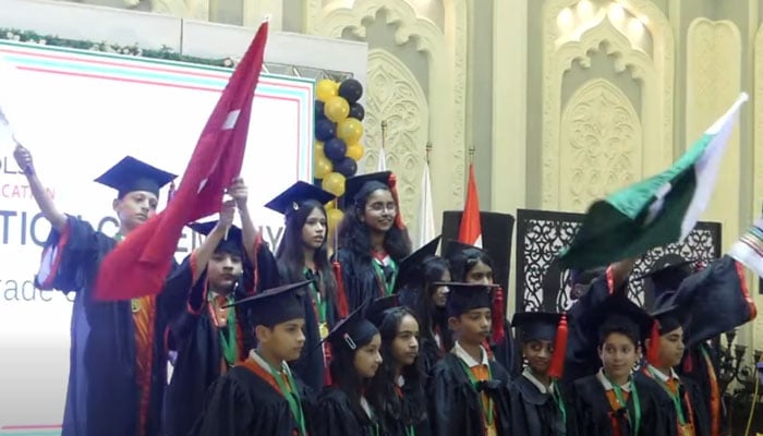 An image from the Promotion and Graduation Ceremony of  Mazen Turkish International School G-13 Campus on June 14, 2026. — Screengrab via Facebook@MazenSchoolsG13