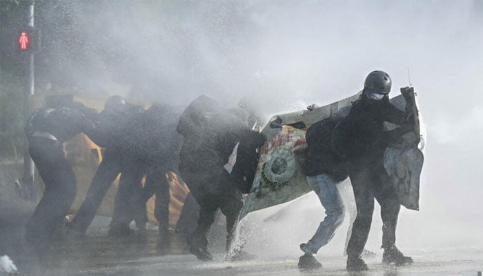 Geneva authorities had deployed a significant police presence, wary of a repeat of the violence seen here in 2003. —AFP/File