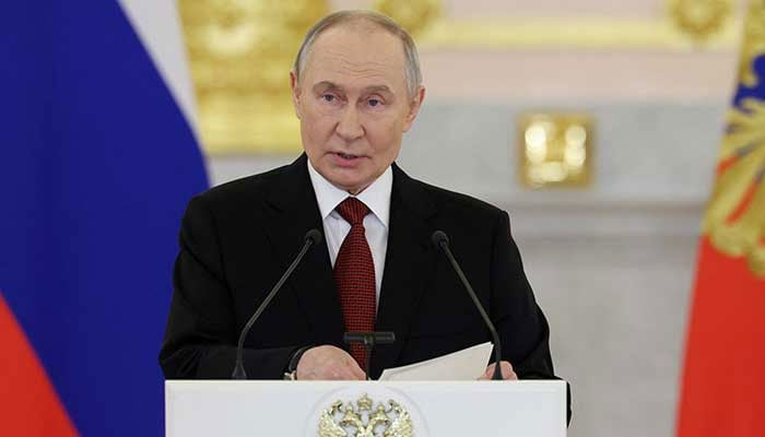 Russian President Vladimir Putin delivers a speech during a ceremony to receive letters of credence from newly appointed foreign ambassadors at the Grand Kremlin Palace in Moscow, Russia, January 15, 2026. — Reuters