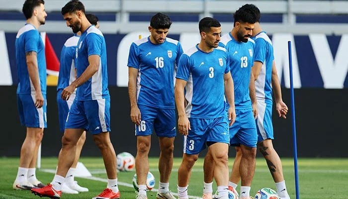 Iran football players during training at Carson Sports Park, Carson, California, US, June 14, 2026. — Reuters